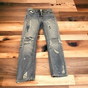 Distressed Mom Jeans